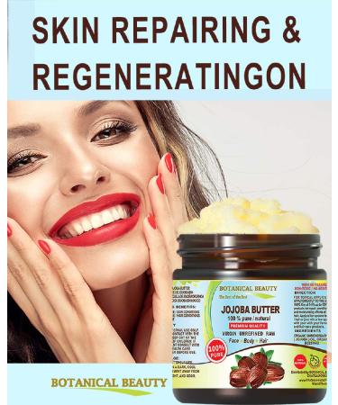 Botanical Beauty JOJOBA OIL BUTTER RAW VIRGIN UNREFINED for Face Body Hair Nails. Dry Skin Cracked Hands Eczema Psoriasis Rashes Itchiness Redness (8 Fl Oz) 8 Fl Oz (Pack of 1) - Buy Online on GoSupps.com