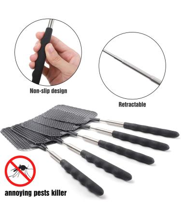 STUHAD 5 Pack Retractable Fly Swatters - Durable Extendable Handles | Heavy Duty Set for Effective Pest Control | Light Weight 5 Pack - Buy Online on GoSupps.com
