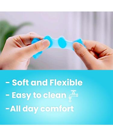 Sovio U Shaped Toe Straightener for Bent Toes + Hammer Toe Support (1PC) + Toe Separators (2PC) - Toe Straighteners for Broken Toes - Buy Online on GoSupps.com