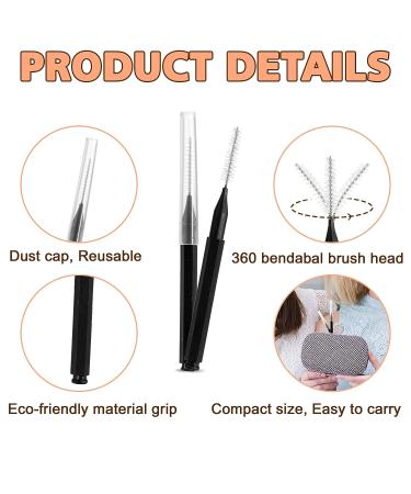 100 Pcs Micro Eyebrow Brush with Cap - Brow Lamination & Eyelash Extension Tools - Buy Online on GoSupps.com