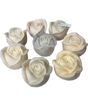 Handmade 16 oz Rose Soy Wax Candles | Eco-Friendly Bedroom Decor | Aesthetic White Candle | 12 Hour Burn Time | Ideal for Weddings & Valentine's Day - Buy Online on GoSupps.com