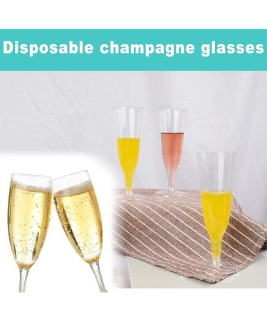 KBG 40 Pack 5 Oz Disposable Plastic Champagne Flutes | Mimosa Bar Glasses | Transparent 30 Pack-2 - Buy Online on GoSupps.com