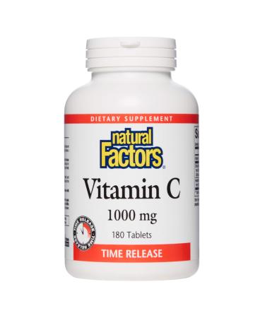 Natural Factors Vitamin C 1000 mg Time Release Antioxidant Support for Immune and Bone Health 180 Count (Pack of 1)