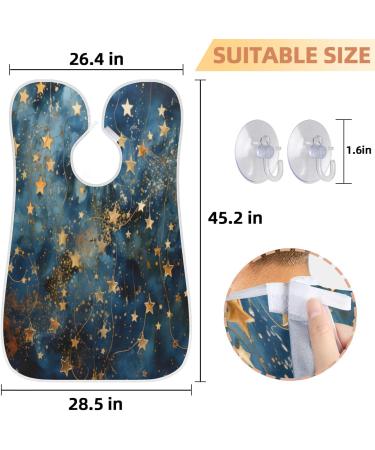 Abstract Starry Night Beard Bib Apron - Best Beard Hair Catcher for Men | Perfect Father's Day & Christmas Gift for Dad | Includes 2 Suction Cups - Buy Online on GoSupps.com