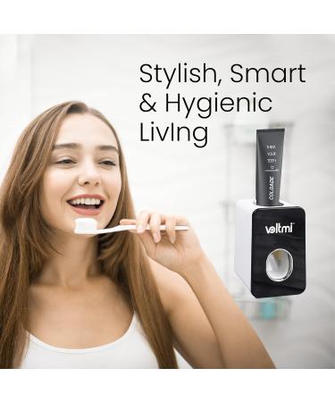 Voltmi Automatic Toothpaste Dispenser - Black | Effortless Toothpaste Control for a Cleaner Bathroom | International Shipping Available - Buy Online on GoSupps.com
