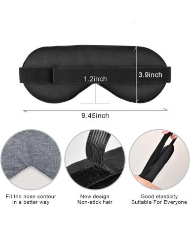 Haskirky Light Blocking Eye Mask for Deep Sleep - Breathable & Adjustable for Men and Women - Ideal for Travel, Yoga, and Meditation - Dark Grey - Buy Online on GoSupps.com