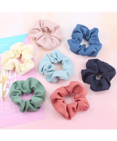 IVARYSS 12 PCS Cute Twill Fabric Hair Scrunchies for Girls and Women - Premium Elastic Bands Ponytail Holders in Color A - Buy Online on GoSupps.com