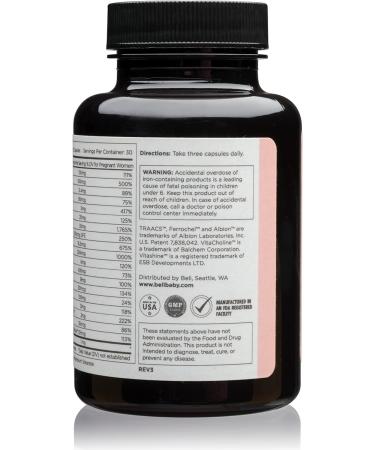 Beli Women Prenatal Multivitamin - Supports Egg Quality and Fertility - 90 Vegan Capsules - Buy Online on GoSupps.com