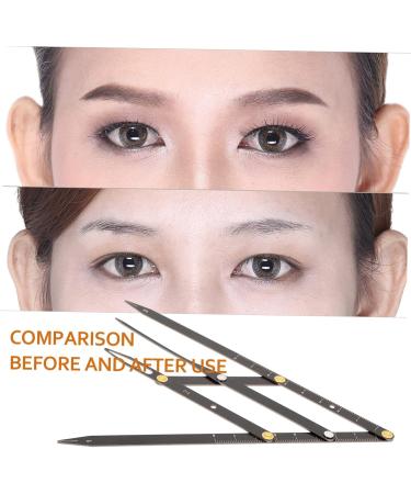 NOLITOY 1pc Second Generation Scale Eyebrow Measuring Eyebrow Positioning Tool Stainless Steel Mold 25x5x0.6cm Black - Buy Online on GoSupps.com