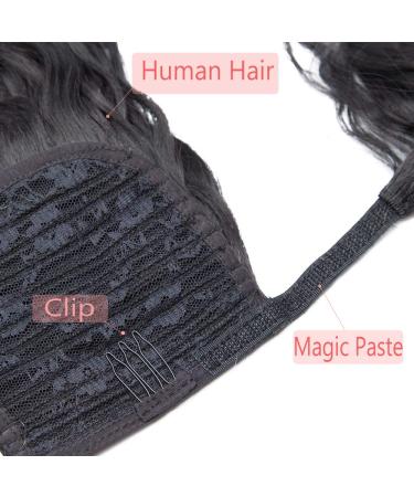 Rich Choices Real Hair Ponytail Extensions - Clip-In Corn Wave Braid Remy Hair 35cm Black #1 - Buy Online on GoSupps.com