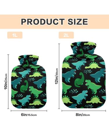 Buy Cute Green Dinosaur Heat Bottle for Pain Relief | 1L Hot Water Bottle & Bed Warmer - Perfect for Cramps - Buy Online on GoSupps.com