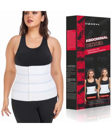 Abdominal Binder Lower Waist Support Belt - Abdominal Brace Post-Surgical Compression Wrap for Men and Women (45" - 60") 4 PANEL - 12" Large/X-Large 4 Panel - 12" High