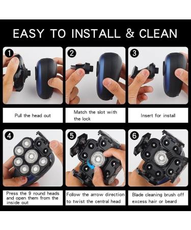 GeRRiT 6-in-1 Electric Shavers for Bald Men - IPX7 Waterproof Rechargeable Grooming Kit & Beard Hair Trimmer - Buy Online on GoSupps.com