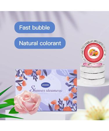 Organic Shower Steamers Aromatherapy 6-Pack for Women and Men - Natural Essential Oils Bath Bombs for Home Spa Self Care - Relaxation Gifts in Purple Box - 6pc Set - Buy Online on GoSupps.com