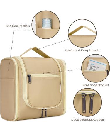 Brown Large Travel Hanging Toiletry Bag - Women's Cosmetic Organizer - Buy Online on GoSupps.com