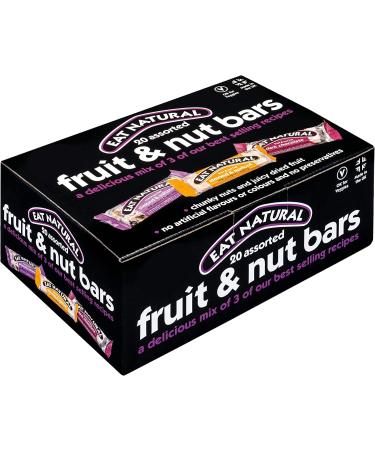 Eat Natural Bars |20 Assorted Fruit & Nut Cereal Bars Multipack |7x Almond & Sultana 7x Almond & Apricot 6x Cranberries & Macadamias Gluten Free Snack Bars | Natural Ingredients | Sold by EPL