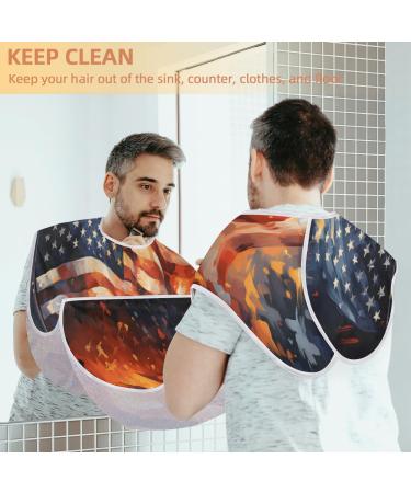 Shop Abstract Flag Flame Beard Bib Apron | Beard Hair Catcher for Men - Perfect Gift for Father's Day Anniversary & Christmas - Buy Online on GoSupps.com