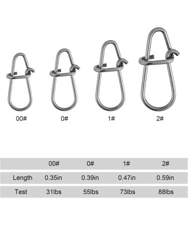 Dr.Fish 50 Pack Stainless Steel Crankbait Snaps - Quick Change Fishing Clips - Bass Fishing Lure Snaps - 50 Pack - Buy Online on GoSupps.com