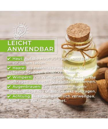  GREAT VITA VitaFeel Sweet Almond Base Oil 2000 ml Vegan Non-GMO Ideal for Skin and Hair Care Aromatherapy and as a Base Oil for Massage Oils or - Buy Online on GoSupps.com