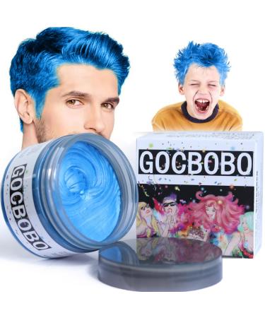 Temporary Hair Color Wax Blue Unisex Natural Hair Color Washable Modeling Wax for Party Cosplay Halloween (4.23 oz) - Buy Online on GoSupps.com