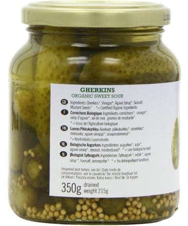 Biona Organic Gherkins Sweet Sour 350 g 350g - Buy Online on GoSupps.com