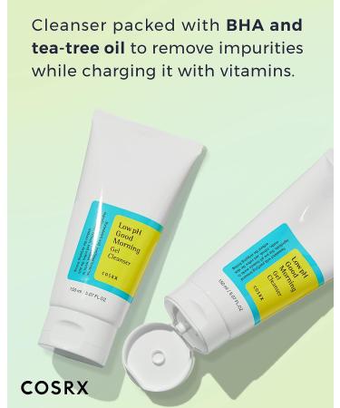 COSRX Low pH Good Morning Gel Cleanser 1.7 fl.oz | TSA Approved Travel Size Korean Skin Care | Acne Prone Skin pH Balancing Cleanser - Buy Online on GoSupps.com