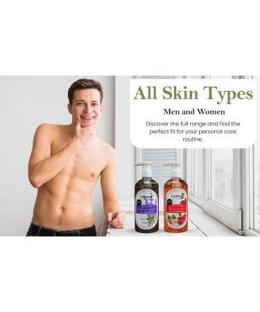 Lavender & Rose Nourishing Foaming Shower Gel for All Skin Types - Invigorating Body Wash (16.9 oz) - Unisex - Buy Online on GoSupps.com