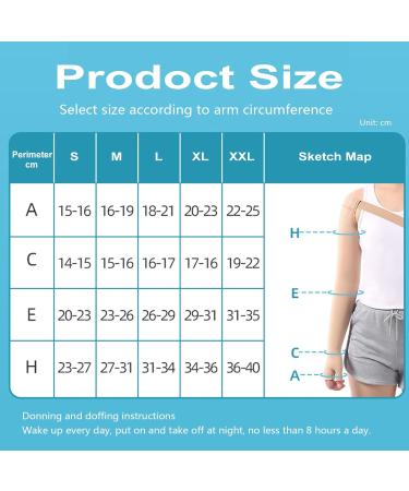 Arm Compression Sleeve with Shoulder Belt | Graduated Compression Brace for Pain Relief & Recovery - Medium - Buy Online on GoSupps.com