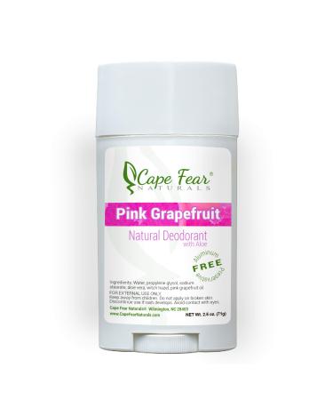 Pink Grapefruit Natural Deodorant Stick (2.5oz Stick - Aluminum Free - Preservative Free)