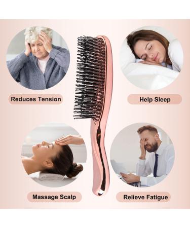 Rose Gold Hair Brush Scalp Massager for Women, Men, Kids & Toddlers - Reduce Tangles, Promote Hair Growth - Buy Online on GoSupps.com
