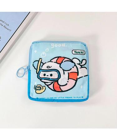 Buy Cartoon Gang Pocket Wallet - Cute Rabbit Bear & Dog Print - Portable Zippered Binding Pocket for Women & Girls - Buy Online on GoSupps.com