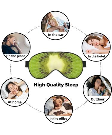 BREAUX Kiwi Slice Print Sleep Mask | Double-Sided Blackout Eye Mask for Travel | Comfortable and Stylish Eye Sleep Mask - Buy Online on GoSupps.com