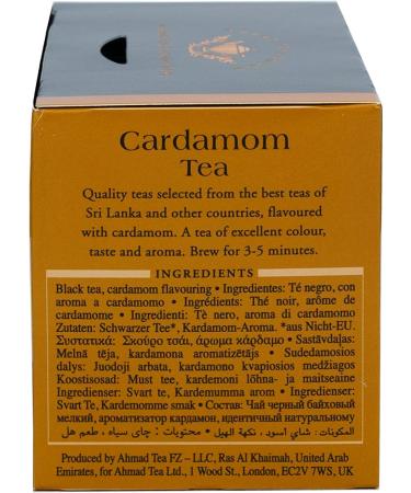 Ahmad Tea Cardamom Tea | Black Tea - 20 Teabag Sachets (Lot de 2) - Buy Online on GoSupps.com
