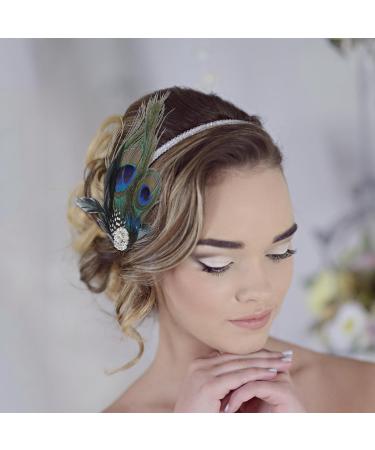 Nuobesty Pfau Fascinator - Elegant Feather Headwear for Dance Parties & Prom | Spring Festive Makeup Accessory - Buy Online on GoSupps.com