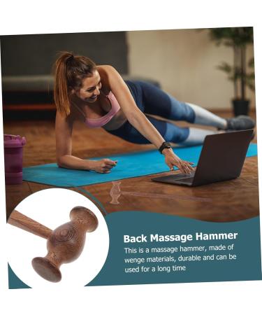 Healeved Manual Massage Hammer - Handheld Body Massager Tool for Effective Back and Muscle Relief - 42x9x4cm Coffee Color - Buy Online on GoSupps.com