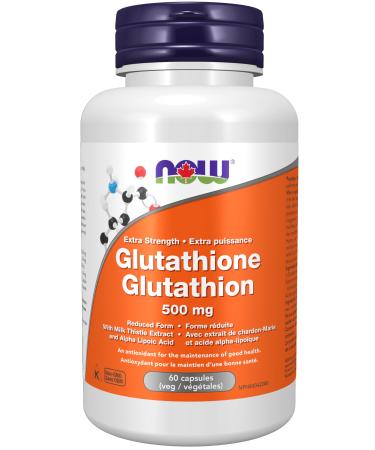 NOW glutathione 500mg with Silymarin & Alpha Lipoic Acid 60 Veg Capsules 60 count