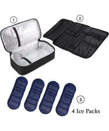 AllCamp Diabetic Cooling Bag for Insulin & Medication | Includes 4 Cooling Packs | Black & White - International Shipping Available - Buy Online on GoSupps.com