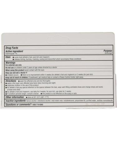 Clotrimazole Cream 1 Oz: Effective Athlete's Foot Treatment - Buy Online on GoSupps.com