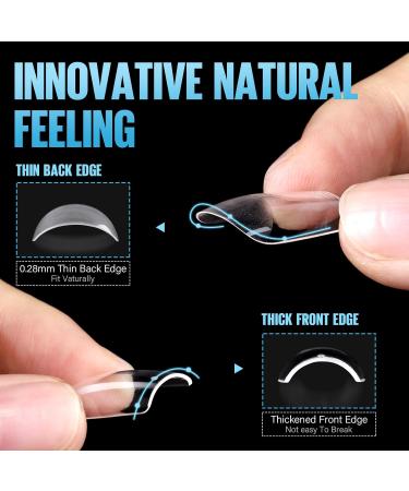 Tomicca 240 Pieces Short Square Gel Nail Tips - Full Cover Artificial Nails for DIY Nail Art & Nail Studios - 15 Sizes Half Matte Tips - Buy Online on GoSupps.com