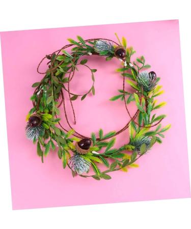 HAPINARY Pine Cone Garland Bridal Flower Headband Garland Crown Headpiece Xmas Leaves Wreath Pine Cone Headband Pine Cone Crown Holiday Rattan Wreat Seaside Resort Hair Christmas Flower - Buy Online on GoSupps.com