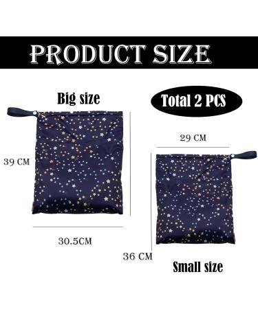 FCSNJH Wetbag Set - 2 Durable Nas Pocket Bags for Diapers Swimming & Travel | Ideal for Kindergarten & Babies - Starry Sky Design - Buy Online on GoSupps.com