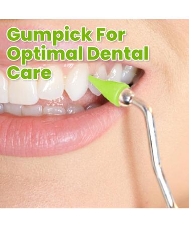 Premium Gum Stimulator with Rubber Tip Refills - Aluminum Teeth Massager for Plaque Removal & Gingivitis Prevention - Soft & Normal Tips Included - Green - Buy Online on GoSupps.com