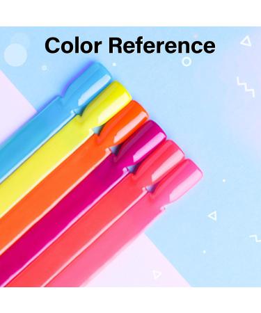 AIMEILI Neon Gel Nail Polish 6 Colours Red Yellow Summer Gel Polish Set UV LED Fluorescent Nail Salon Set Gel Nail Varnish Manicure - Long Lasting & Easy to Apply 10ml - Kit 11 KIT6-11 1.67 ml (Pack of 6) - Buy Online on GoSupps.com