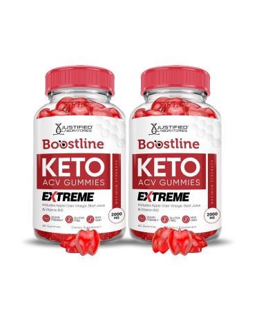 (2 Pack) Boostline Keto ACV Gummies Extreme 2000MG Boost Line Keto Gummies Apple Cider Vinegar Formulated with Pomegranate Beet Juice Powder B12 Vegan Non GMO120 Gummys 60 Count (Pack of 2)