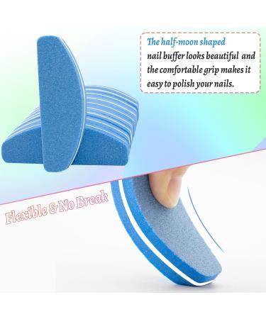 20 Pcs Double Sided Nail Buffers 100/180 Grit Blocks for Natural Gel Acrylic Nails - Durable and Portable Manicure Tools (Blue) - Buy Online on GoSupps.com