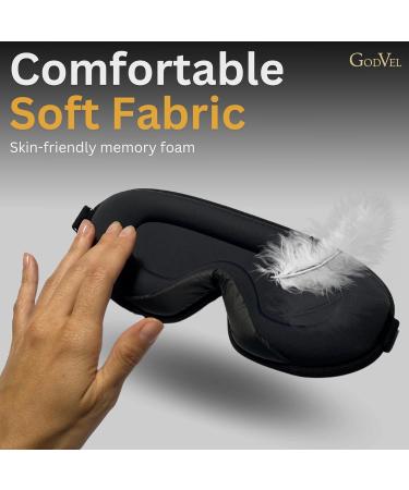 Luxury 3D Sleep Eye Mask & Noise-Blocking Ear Plugs - Blackout Sleeping Mask for Men/Women - Perfect Travel Essentials - Buy Online on GoSupps.com