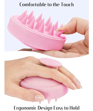 Heeta Scalp Massage Brush - Soft Silicone Bristle Head Massager for Scalp Relaxation & Hair Care - Ideal for Men Women & Children - Pink - Buy Online on GoSupps.com