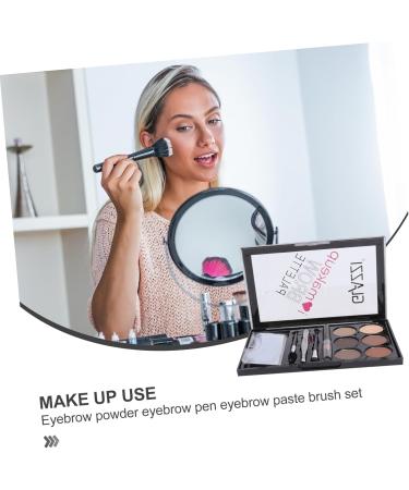 MAGICLULU 2 Sets Eyebrow Powder Set Makeup Supply Multifunctional Cosmetic Accessory Eyebrow Stickers Brush - Buy Online on GoSupps.com