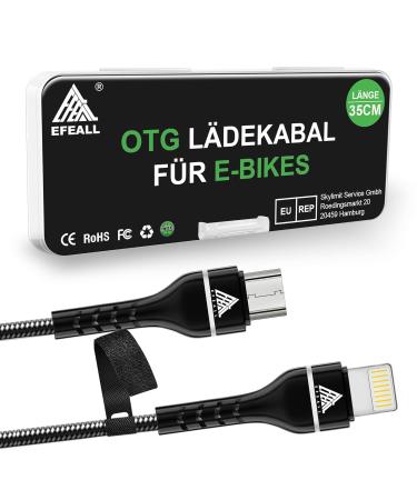 Buy EFEALL E-bike Charging Cable for Bosch Intuvia Kiox Nyon - Lightning & Micro USB - 35cm OTG Function for Bicycle Computers - Buy Online on GoSupps.com