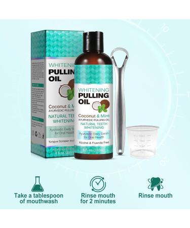 Organic Coconut Parenting Oil for Teeth - 237ml | Fresh Breath & Whitening with Mint Oil | Natural Mouthwash Alternative - Buy Online on GoSupps.com